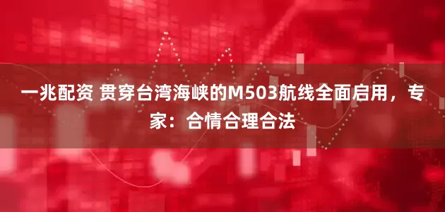 一兆配资 贯穿台湾海峡的M503航线全面启用，专家：合情合理合法